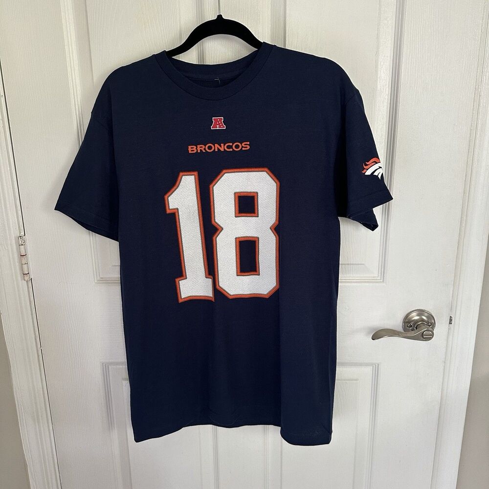 NWT Peyton Manning Denver Broncos NFL Football #18 Jersey T Shirt Size Medium